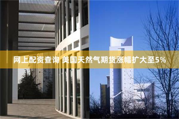 网上配资查询 美国天然气期货涨幅扩大至5%