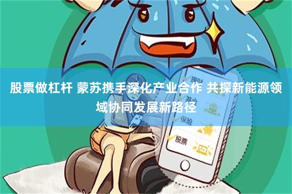 股票做杠杆 蒙苏携手深化产业合作 共探新能源领域协同发展新路径
