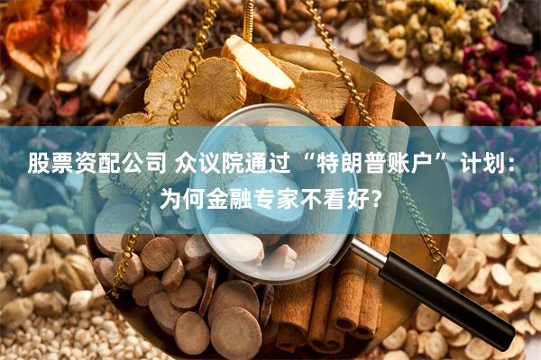 股票资配公司 众议院通过 “特朗普账户” 计划：为何金融专家不看好？