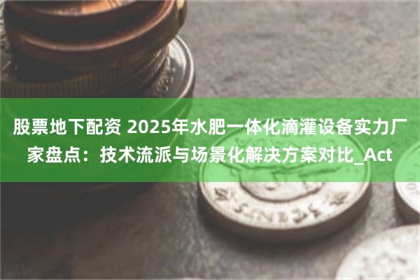 股票地下配资 2025年水肥一体化滴灌设备实力厂家盘点：技术流派与场景化解决方案对比_Act