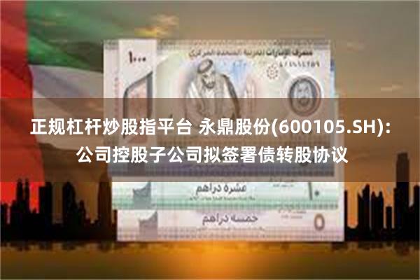 正规杠杆炒股指平台 永鼎股份(600105.SH): 公司控股子公司拟签署债转股协议